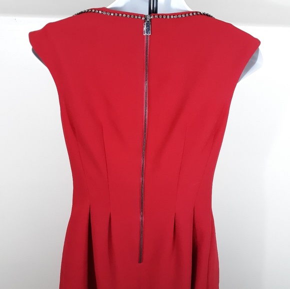 Vince Camuto Embellished Fit Flare Dress - Picture 3 of 8